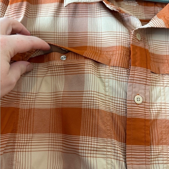 REI co-op shirt Outdoor Camp XL Orange Plaid Men’s Button Down Casual - Picture 9 of 12